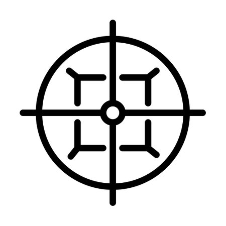 target icon outline style military illustration vector army element and symbol perfect. Icon sign from modern collection for web.のイラスト素材