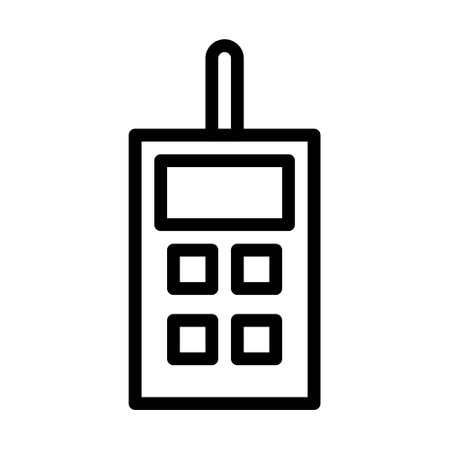 walkie talkie icon outline style military illustration vector army element and symbol perfect. Icon sign from modern collection for web.のイラスト素材