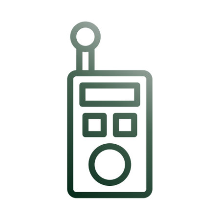 walkie talkie icon gradient green white style military illustration vector army element and symbol perfect. Icon sign from modern collection for web.のイラスト素材