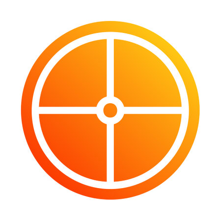 target icon solid gradient red style military illustration vector army element and symbol perfect. Icon sign from modern collection for web.のイラスト素材