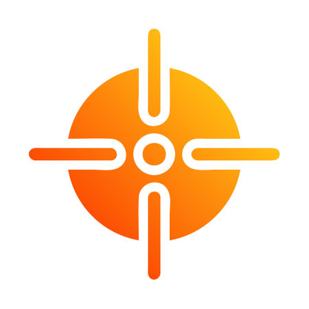 target icon solid gradient red style military illustration vector army element and symbol perfect. Icon sign from modern collection for web.のイラスト素材