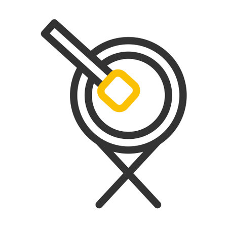 bedug drum icon duocolor grey yellow style ramadan illustration vector element and symbol perfect. Icon sign from modern collection for web.のイラスト素材