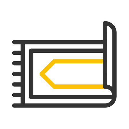 rug icon duocolor grey yellow style ramadan illustration vector element and symbol perfect. Icon sign from modern collection for web.のイラスト素材