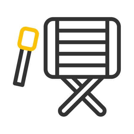 bedug drum icon duocolor grey yellow style ramadan illustration vector element and symbol perfect. Icon sign from modern collection for web.のイラスト素材