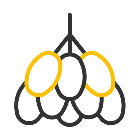 kurma icon duocolor grey yellow style ramadan illustration vector element and symbol perfect. Icon sign from modern collection for web.のイラスト素材