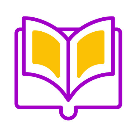 quran icon duotone purple yellow style ramadan illustration vector element and symbol perfect. Icon sign from modern collection for web.のイラスト素材