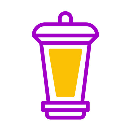 lantern icon duotone purple yellow style ramadan illustration vector element and symbol perfect. Icon sign from modern collection for web.のイラスト素材