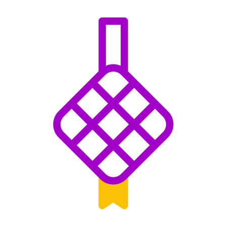 quran icon duotone purple yellow style ramadan illustration vector element and symbol perfect. Icon sign from modern collection for web.のイラスト素材