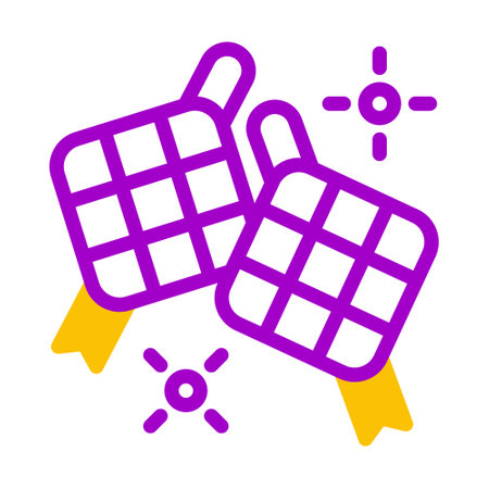 quran icon duotone purple yellow style ramadan illustration vector element and symbol perfect. Icon sign from modern collection for web.のイラスト素材