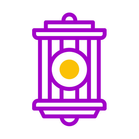 lantern icon duotone purple yellow style ramadan illustration vector element and symbol perfect. Icon sign from modern collection for web.のイラスト素材