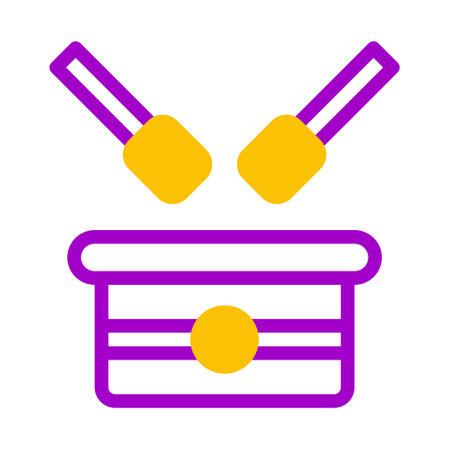 bedug drum icon duotone purple yellow style ramadan illustration vector element and symbol perfect. Icon sign from modern collection for web.のイラスト素材