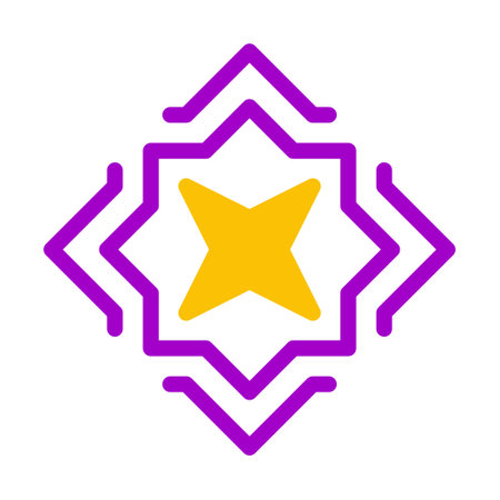 decoration icon duotone purple yellow style ramadan illustration vector element and symbol perfect. Icon sign from modern collection for web.のイラスト素材