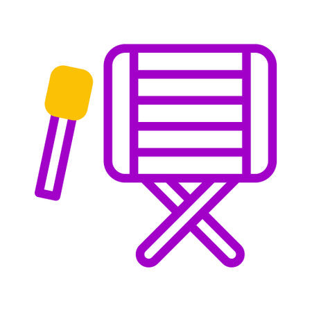 bedug drum icon duotone purple yellow style ramadan illustration vector element and symbol perfect. Icon sign from modern collection for web.のイラスト素材