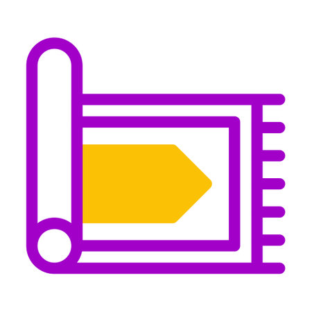 rug icon duotone purple yellow style ramadan illustration vector element and symbol perfect. Icon sign from modern collection for web.のイラスト素材