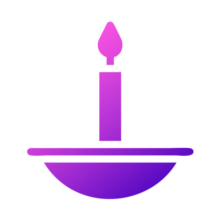 candle icon solid gradient pink style ramadan illustration vector element and symbol perfect. Icon sign from modern collection for web.のイラスト素材