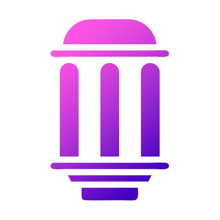 lantern icon solid gradient pink style ramadan illustration vector element and symbol perfect. Icon sign from modern collection for web.のイラスト素材