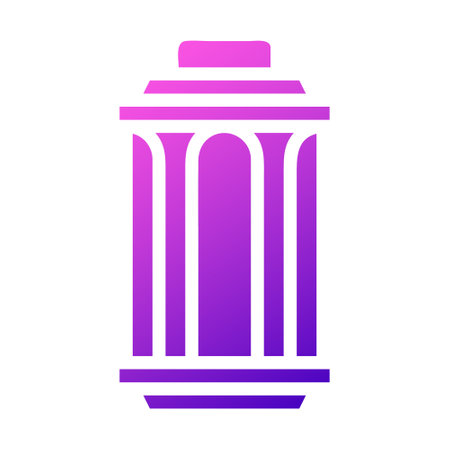 lantern icon solid gradient pink style ramadan illustration vector element and symbol perfect. Icon sign from modern collection for web.のイラスト素材