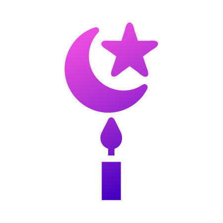 candle icon solid gradient pink style ramadan illustration vector element and symbol perfect. Icon sign from modern collection for web.のイラスト素材