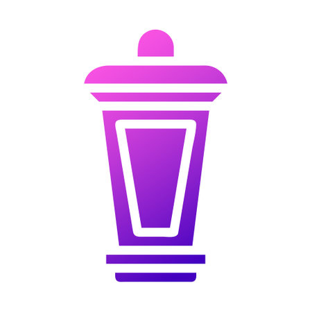 lantern icon solid gradient pink style ramadan illustration vector element and symbol perfect. Icon sign from modern collection for web.のイラスト素材