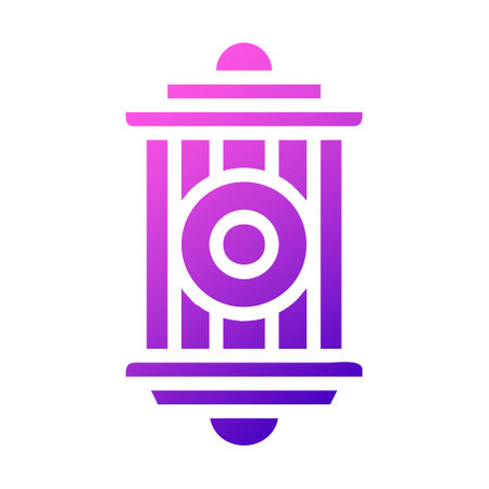 lantern icon solid gradient pink style ramadan illustration vector element and symbol perfect. Icon sign from modern collection for web.のイラスト素材