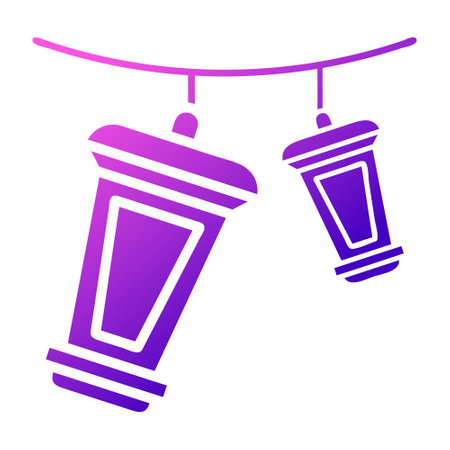 decoration icon solid gradient pink style ramadan illustration vector element and symbol perfect. Icon sign from modern collection for web.のイラスト素材