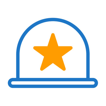 helmet icon duotone blue orange style military illustration vector army element and symbol perfect. Icon sign from modern collection for web.のイラスト素材