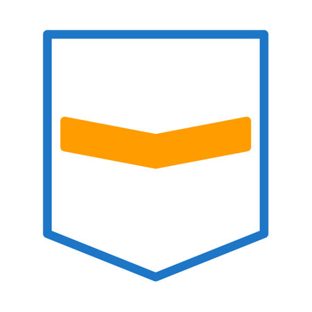 badge icon duotone blue orange style military illustration vector army element and symbol perfect. Icon sign from modern collection for web.のイラスト素材