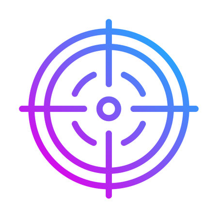 target icon gradient purple style military illustration vector army element and symbol perfect. Icon sign from modern collection for web.のイラスト素材