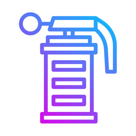 grenade icon gradient purple style military illustration vector army element and symbol perfect. Icon sign from modern collection for web.のイラスト素材