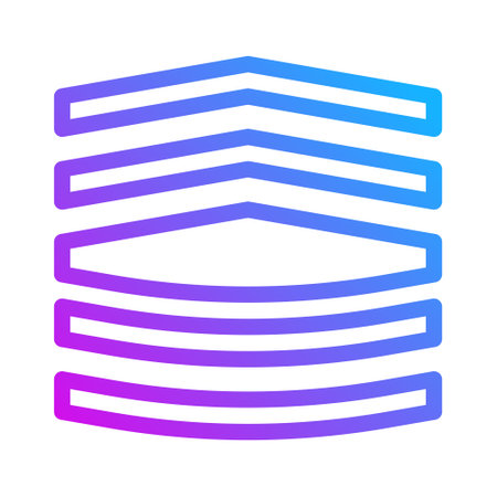 badge icon gradient purple style military illustration vector army element and symbol perfect. Icon sign from modern collection for web.のイラスト素材