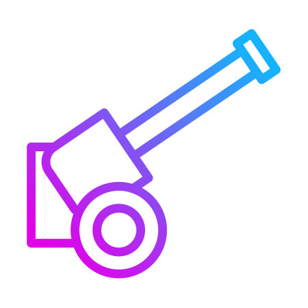 cannon icon gradient purple style military illustration vector army element and symbol perfect. Icon sign from modern collection for web.のイラスト素材