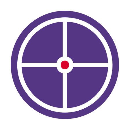 target icon solid red purple style military illustration vector army element and symbol perfect. Icon sign from modern collection for web.のイラスト素材