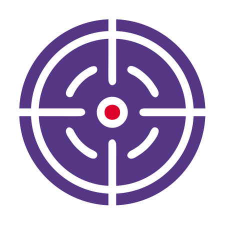 target icon solid red purple style military illustration vector army element and symbol perfect. Icon sign from modern collection for web.のイラスト素材
