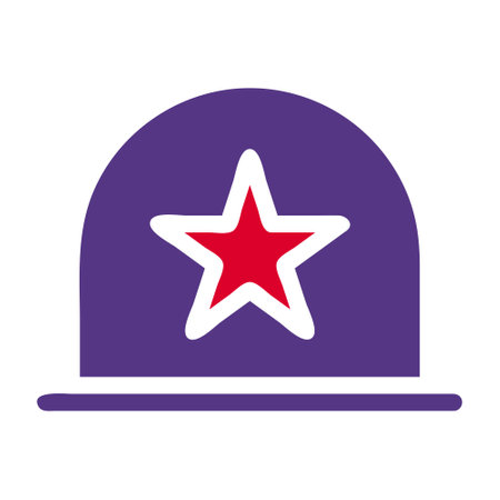 helmet icon solid red purple style military illustration vector army element and symbol perfect. Icon sign from modern collection for web.のイラスト素材