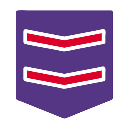 badge icon solid red purple style military illustration vector army element and symbol perfect. Icon sign from modern collection for web.のイラスト素材
