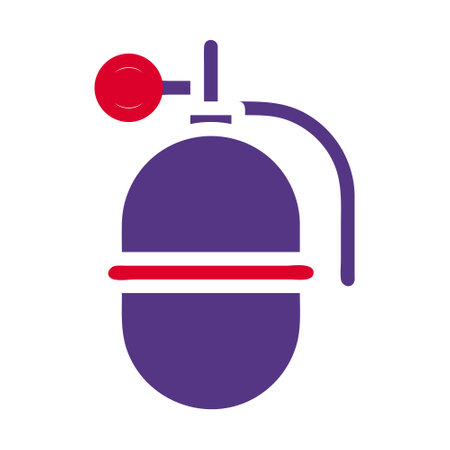 grenade icon solid red purple style military illustration vector army element and symbol perfect. Icon sign from modern collection for web.のイラスト素材