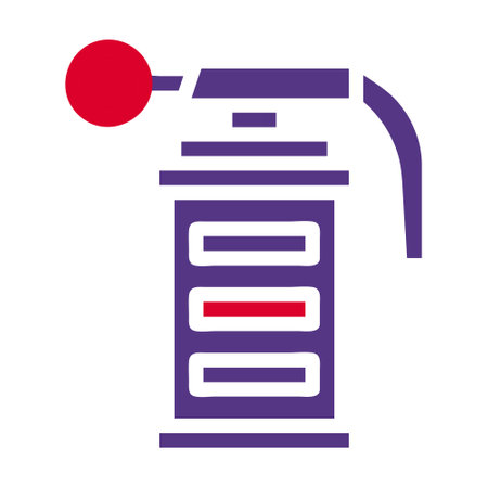 grenade icon solid red purple style military illustration vector army element and symbol perfect. Icon sign from modern collection for web.のイラスト素材
