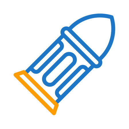 bullet icon duocolor blue orange style military illustration vector army element and symbol perfect. Icon sign from modern collection for web.のイラスト素材