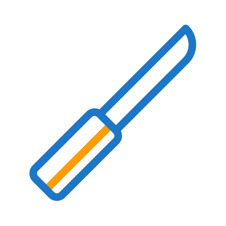 knife icon duocolor blue orange style military illustration vector army element and symbol perfect. Icon sign from modern collection for web.のイラスト素材