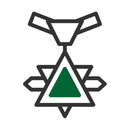 badge icon duotone grey green style military illustration vector army element and symbol perfect. Icon sign from modern collection for web.のイラスト素材