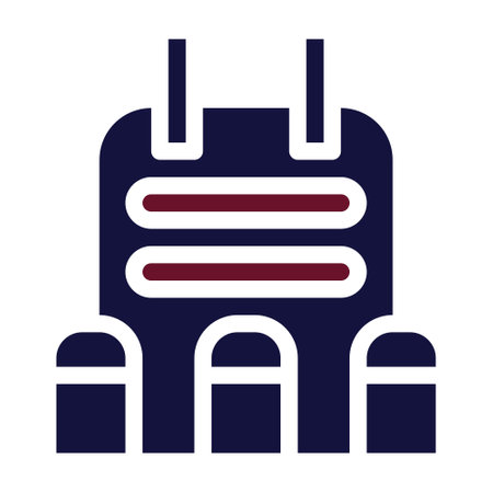 armor icon solid style maroon navy colour military illustration vector army element and symbol perfect. Icon sign from modern collection for web.のイラスト素材