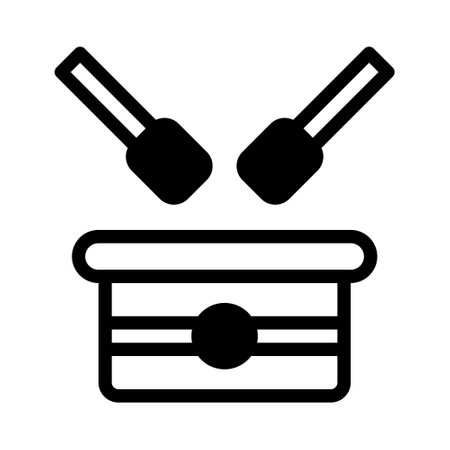 bedug drum icon duotone black style ramadan illustration vector element and symbol perfect. Icon sign from modern collection for web.のイラスト素材