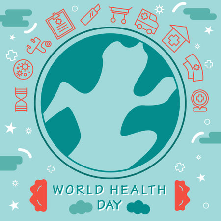 Vector world health day element illustration perfect design posterのイラスト素材