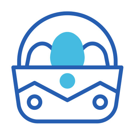basket egg icon duotone blue style easter illustration vector element and symbol perfect. Icon sign from modern collection for web.のイラスト素材