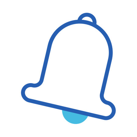 bell icon duotone blue style easter illustration vector element and symbol perfect. Icon sign from modern collection for web.のイラスト素材