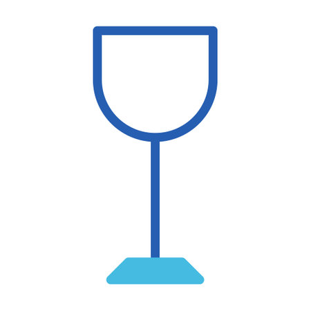 wine glass icon duotone blue style easter illustration vector element and symbol perfect. Icon sign from modern collection for web.のイラスト素材