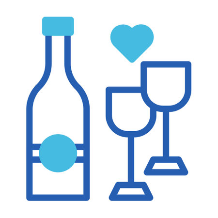 wine glass icon duotone blue style easter illustration vector element and symbol perfect. Icon sign from modern collection for web.のイラスト素材