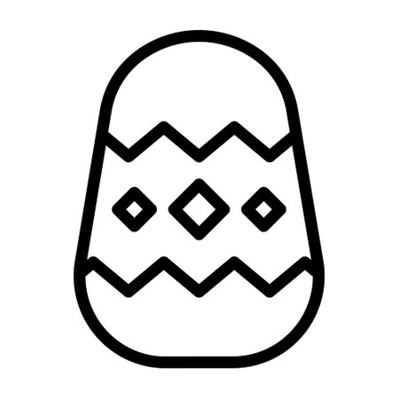 egg icon outline style easter illustration vector element and symbol perfect. Icon sign from modern collection for web.のイラスト素材