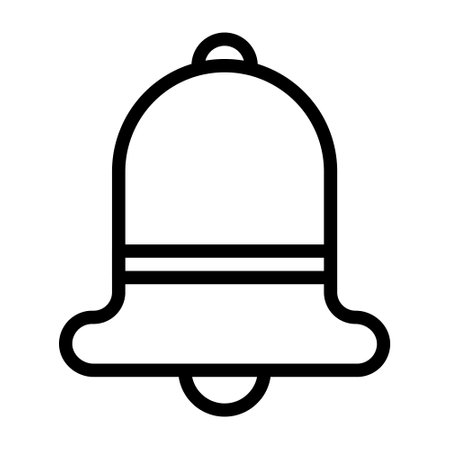 bell icon outline style easter illustration vector element and symbol perfect. Icon sign from modern collection for web.のイラスト素材