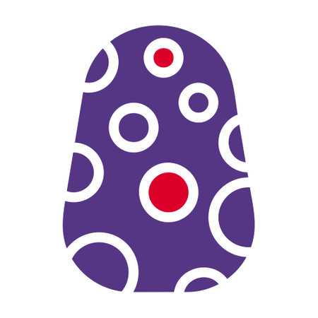 egg icon solid red purple style easter illustration vector element and symbol perfect. Icon sign from modern collection for web.のイラスト素材